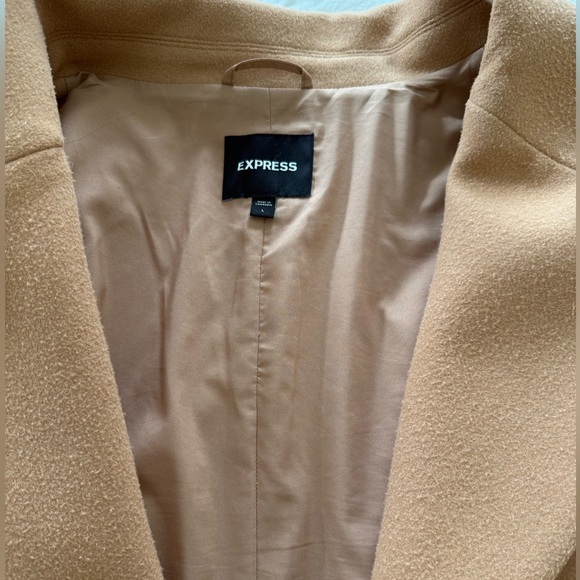 Express Belted Faux Wool Coat - Picture 3 of 4